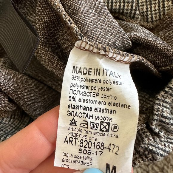 NWT TAYLOR ROSE PLAID BUTTON CUFF PANT W/ POCKET STRETCHY MEDIUM - Picture 6 of 6